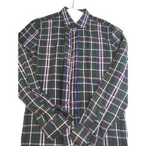Armani Exchange Men's Slim Fit Plaid Button Up Long Sleeve Shirt - M